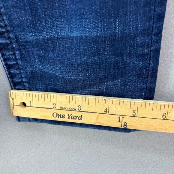 Miss Me Jeans Women's 29x29.5 (8) Dark Blue Easy Skinny Sequins Flower Bling - Picture 14 of 14